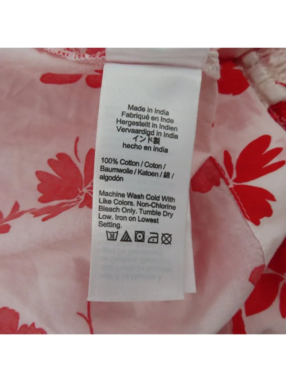 J Crew Women Large Red White Hibiscus Tropical Flower Ruffle Sleeve Tank Top NEW